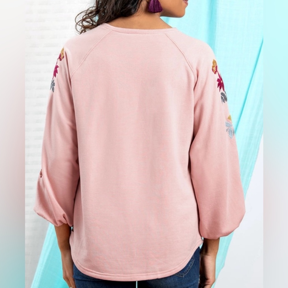 MATILDA JANE Lets Go Together Blushing Pink Floral Detail Sweatshirt,Medium,GUC. - Picture 12 of 13